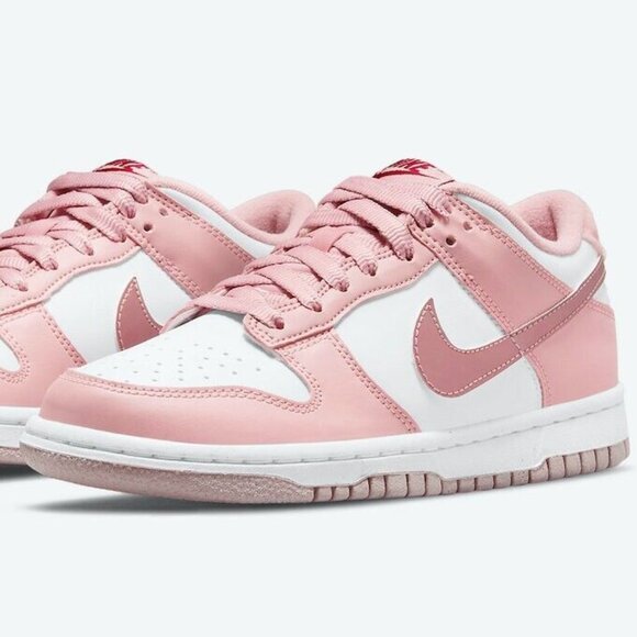 NIKE DUNK LOW PINK VELVET (GRADE SCHOOL) DO6485-600 FAST SHIPPING - Picture 1 of 8